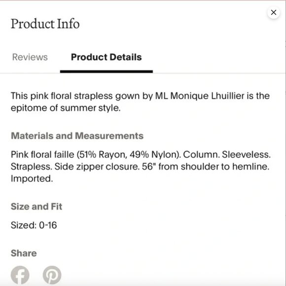 ML MONIQUE LHUILLIER Floral Faille Dress - Picture 3 of 6